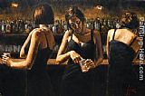 Famous Study Paintings - Study for Three Girls at the Bar